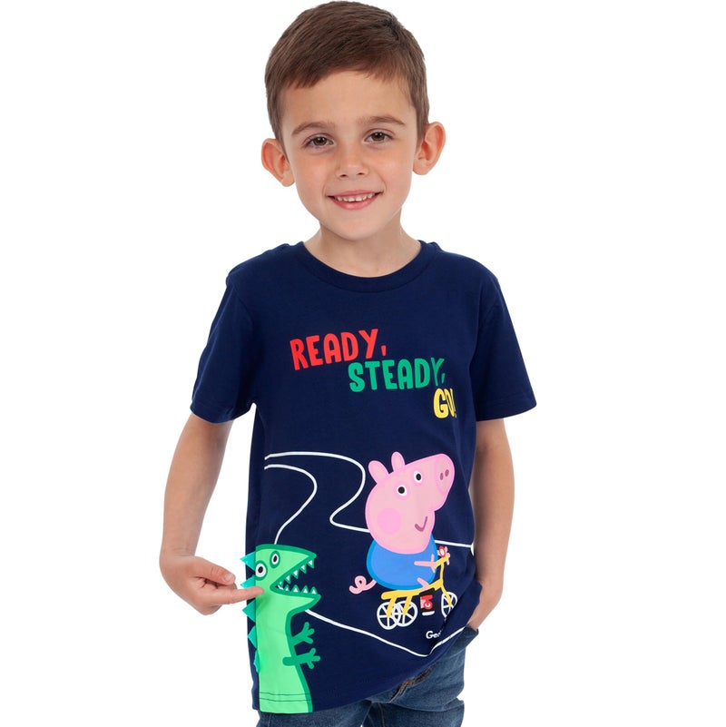 Peppa Pig Boys' George Pig T-Shirt Size 4 Multicolored - Image 4